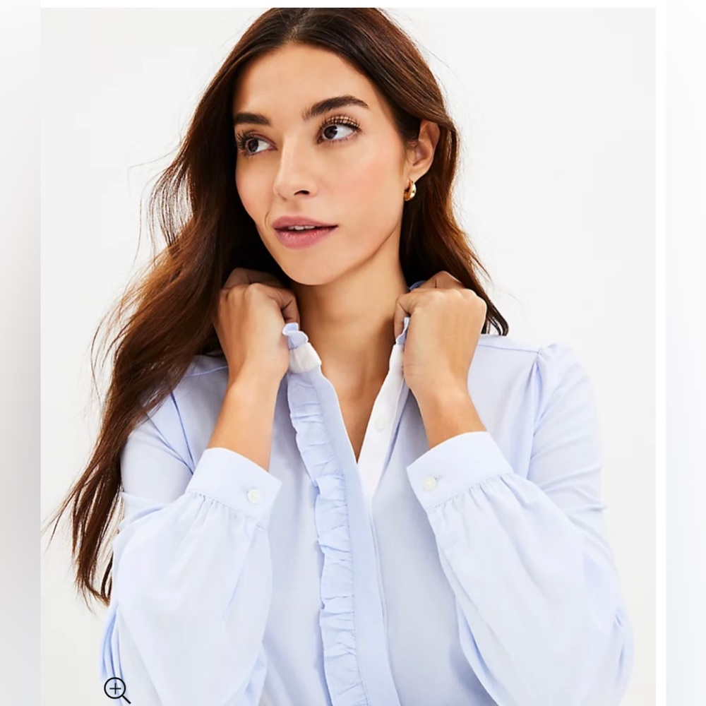LOFT Ruffle Shirt - Picture 2 of 4